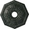 Ekena Millwork Nottingham Medallion (Canopies up to 4 5/8"), 18"OD x 3 1/2"ID x 1 1/2"P, Painted Turtle Crackle CM18NTPTC - alternate 1